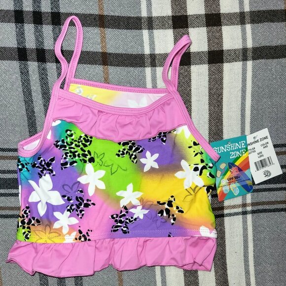 Sunshine Zone Girls Tankini Swimsuit, 6x - Picture 2 of 4